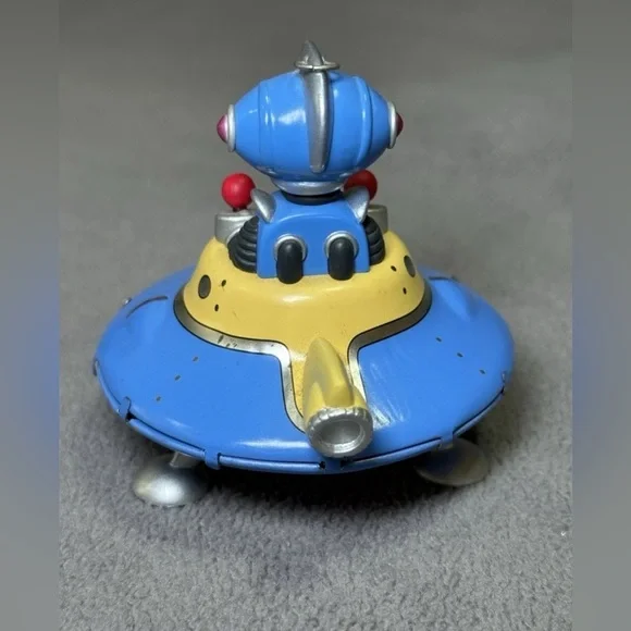Hallmark Keepsake Robot Parade Series #2 Blue Yellow Tin Robot In Spaceship 2001 - Picture 2 of 6
